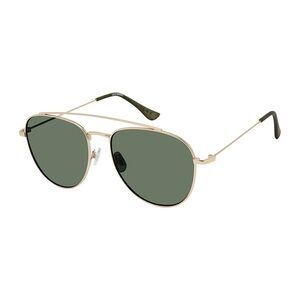 🆕 Steve Madden Sunglasses Brantley Aviator Gold Metal Frame Dark Green Lense
